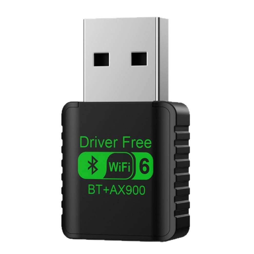 USB WiFi 6-adapter til stationær og bærbar pc, 900 Mbps Dual Band 2.4/5 GHz med Bluetooth 5.3, nanostørrelse, stik a