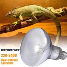 80w/100w/160w e27 uppvärmningslampa för husdjur, bländfri multifunktionell uva uvb fullspektrum uv-lampa glödlampa basking lampa för reptilanvändning