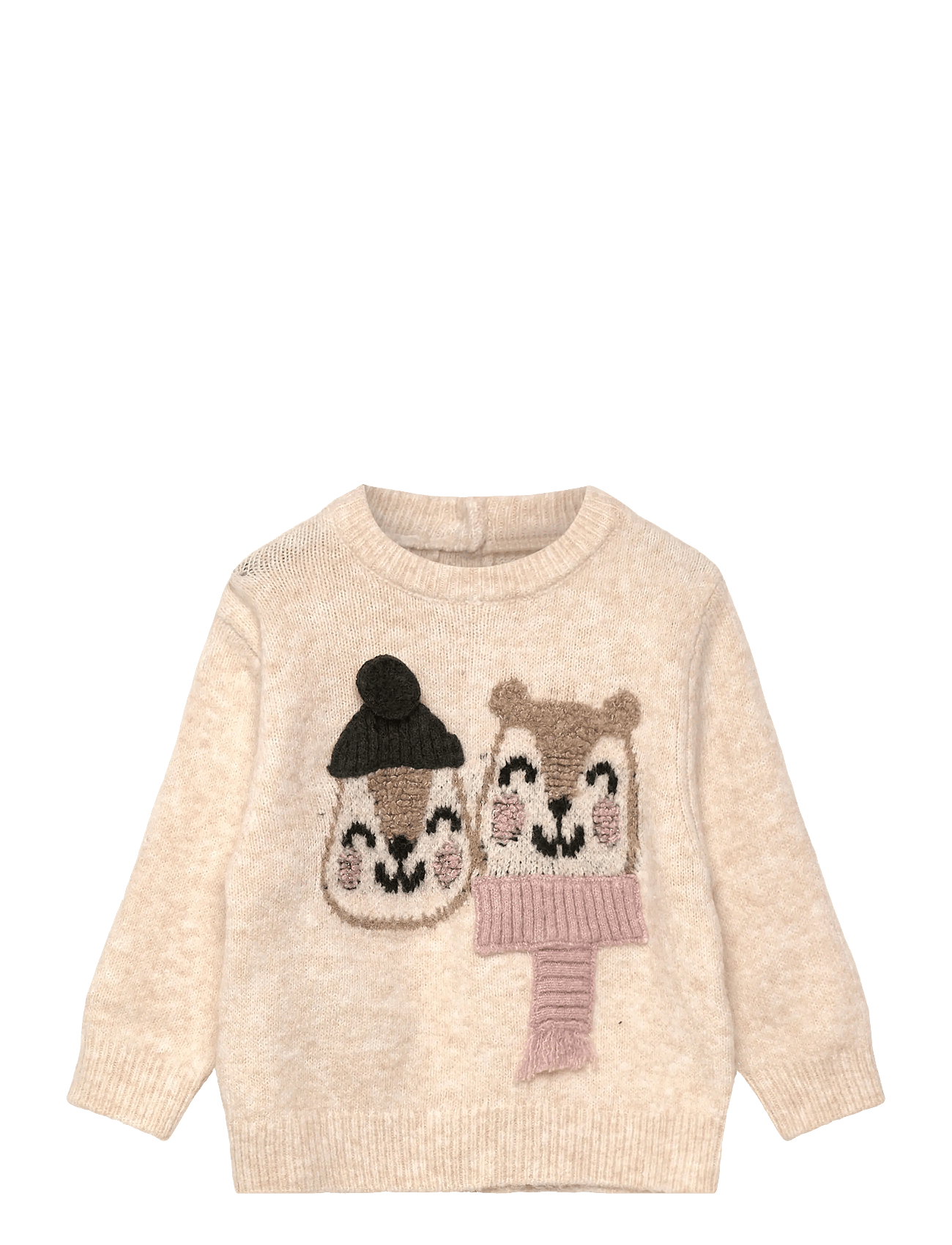 MANGO Knit Embroidered Sweater | Cream | 12-18M