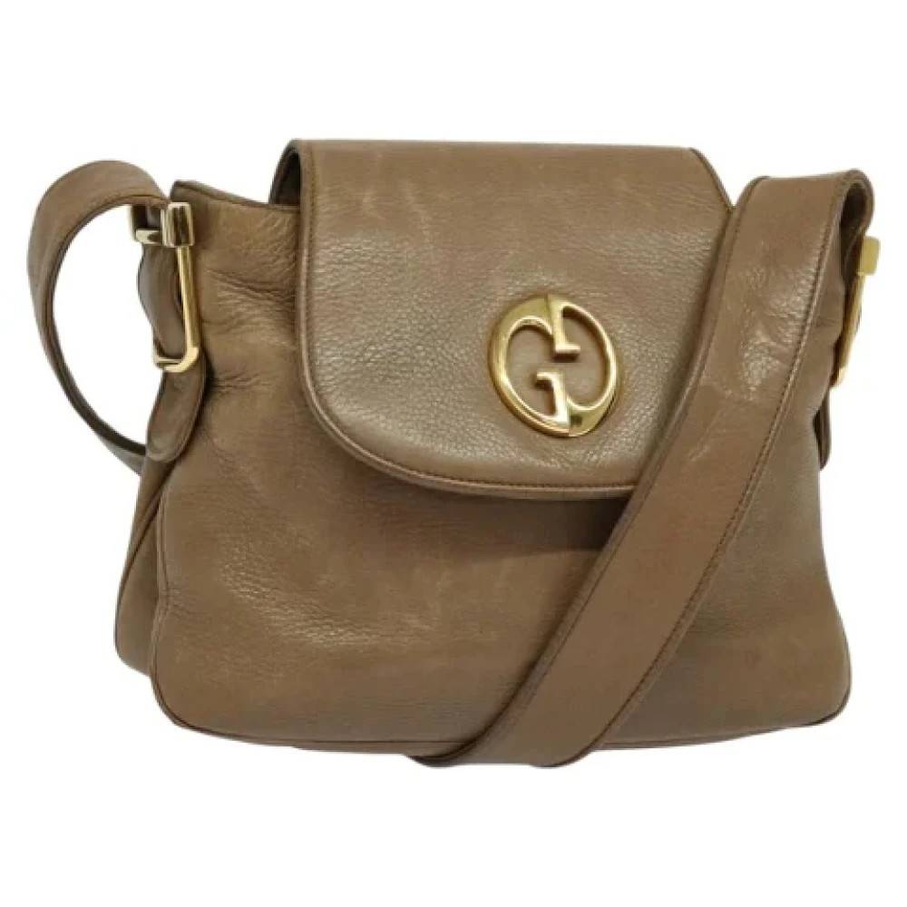 Gucci Vintage Pre-owned Laeder gucci-tasker - Vintage - Dame - Brun - ONE SIZE - Uld