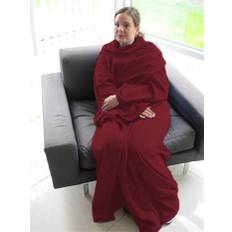 Snuggie pläd - Filt med ärmar - 130x180 cm - Bordeaux - Röd (130x200 cm)