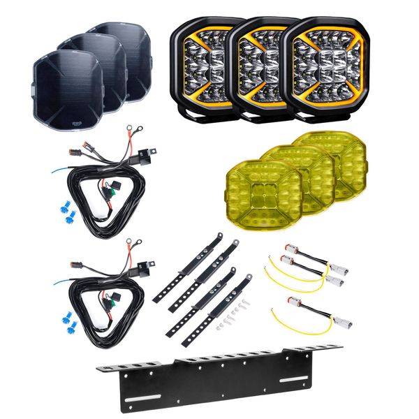 Extraljus STRANDS Siberia X 7 - Rund / 18 cm / 96W, 3 st - Komplett paket