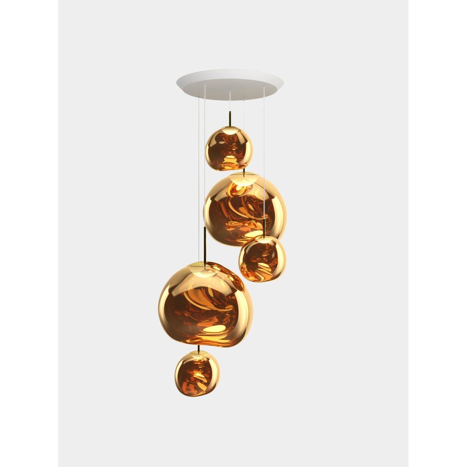Tom Dixon - Melt Large Rund Pendelsystem LED Gold