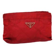 Prada Vintage Pouch Stl. - Necessär Från Magasin - Red (W 22cm x H 19cm x D 8cm)