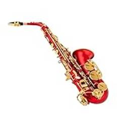 Saxofon Eb Altsax Matt Svart Röd Blå Lila Pläterad Snidad Yta E Platt Instrument Sax Med Fodral(Red)