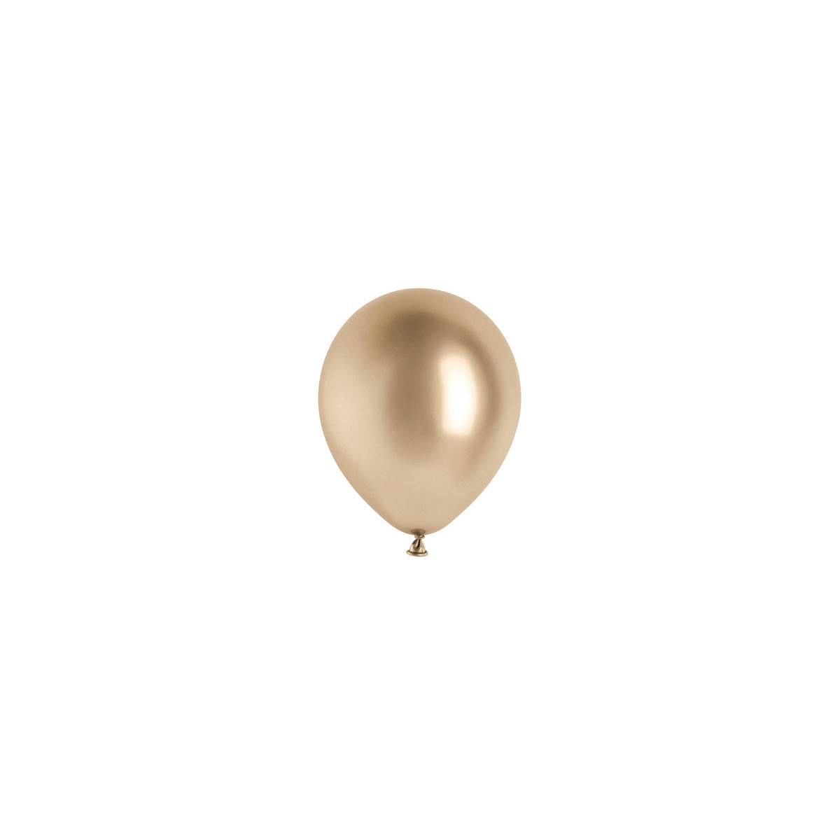 50 stk. Chrome Balloner Champagneguld 12 cm.