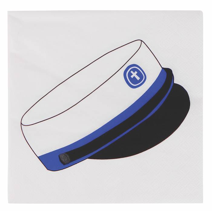Blå Studentmössa Servetter 20x - 33 x 33 cm
