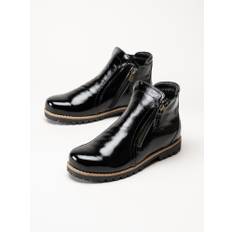 Charlotte of Sweden - Svarta boots i lackskin storlek 40 - Black (40)