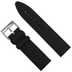 23 21mm gummisvart klockband för Chopard silikon klockarmband män Tejp Handledsarmband Pin Spänne