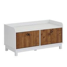 WAINTWRIGHT Skobänk 92x45 cm Vit/Natur - Skoförvaring