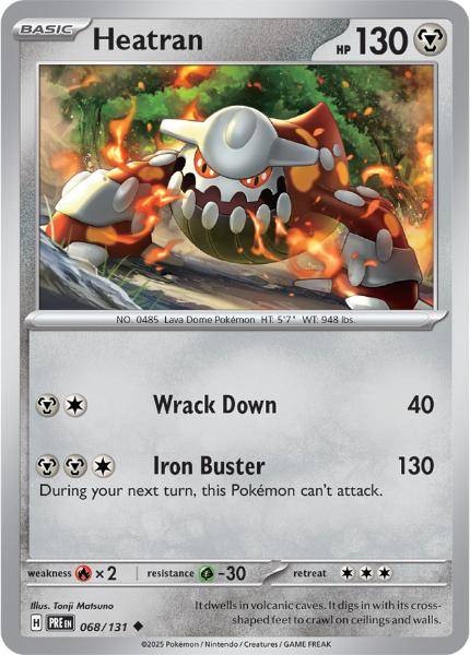 SV8.5 - Prismatic Evolutions - 068/131 - Heatran - Uncommon - Poké Ball