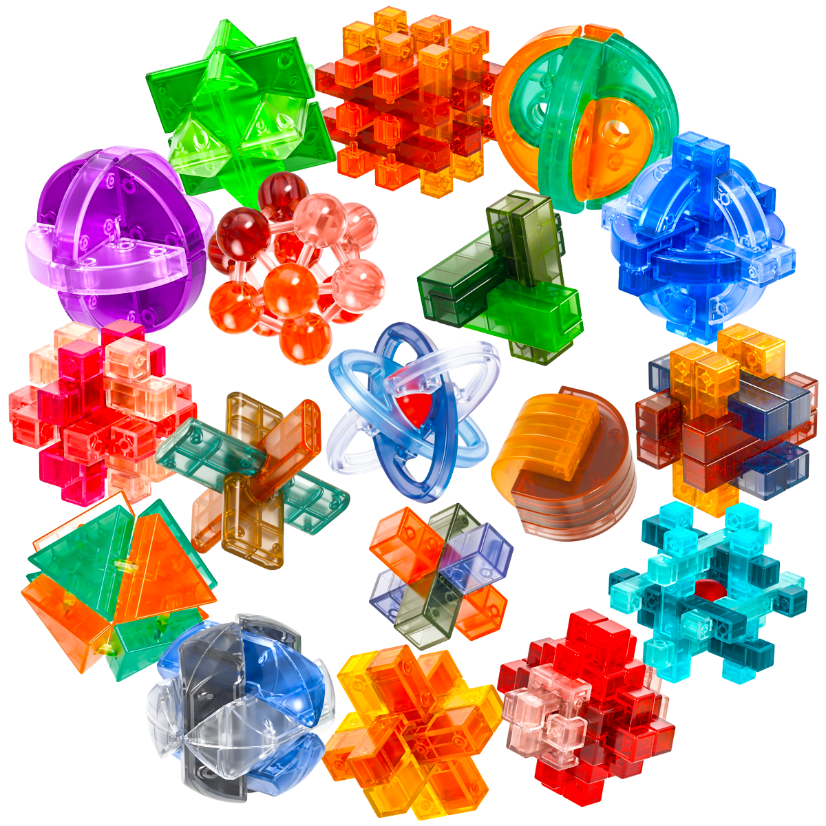 QiYi KML Puzzles 18 PCS Full Set Gift Box - Difficulty Level 1-4
