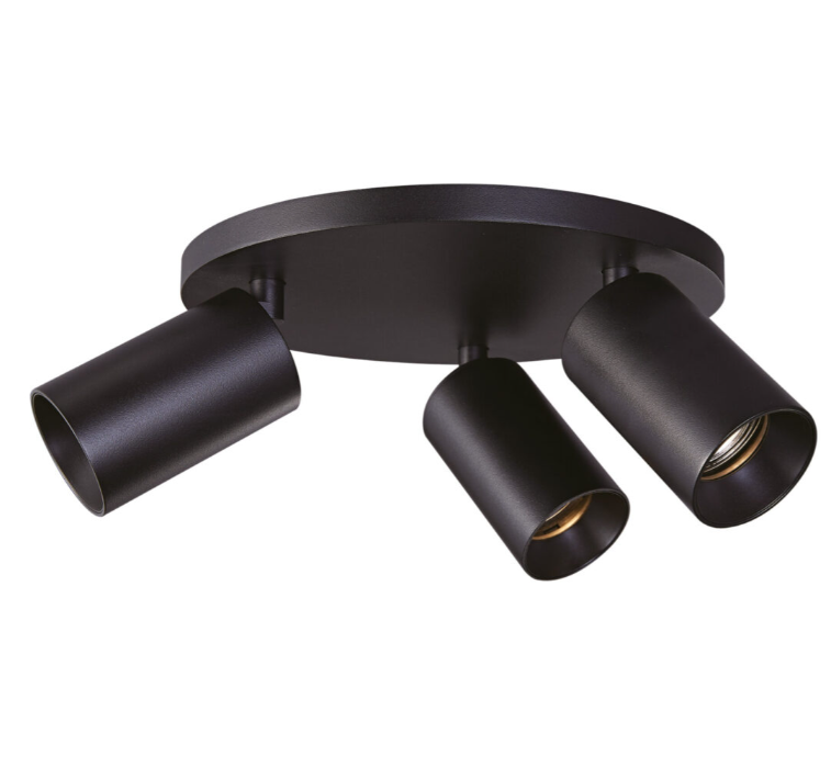 SpotOn Circle3 væg/-loftlampe fra Antidark - Sort