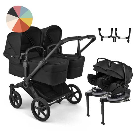 Bugaboo Donkey 6 Tvillingvagn Inkl. Otter Babyskydd och Bas