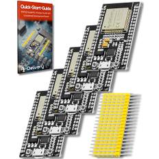 AZDelivery 5 x ESP-32 Dev Kit C unverlötet NodeMCU Module WLAN WiFi Development Board mit CP2102 (Nachfolgermodell zum ESP8266) und kompatibel mit Arduino inklusive E-Book!…
