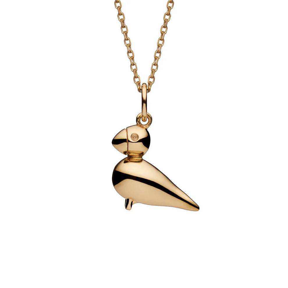 Kay Bojesen jewelry sangfulg guld.