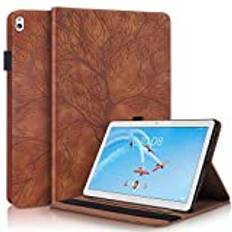 Tedtik Fodral Lenovo Tab M10 TB-X605F/ TB-X605L/ TB-X505F/ TB-X505L, PU-läder smart folio fodral stativ fodral för Lenovo Tab M10 10,1 tum surfplatta - brun