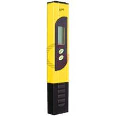 Hög precision 0.01 protable lcd digital ph-mätare testare analysator penna för vatten mat akvarium pool hydroponics jord ph monitor - Gul med knapp