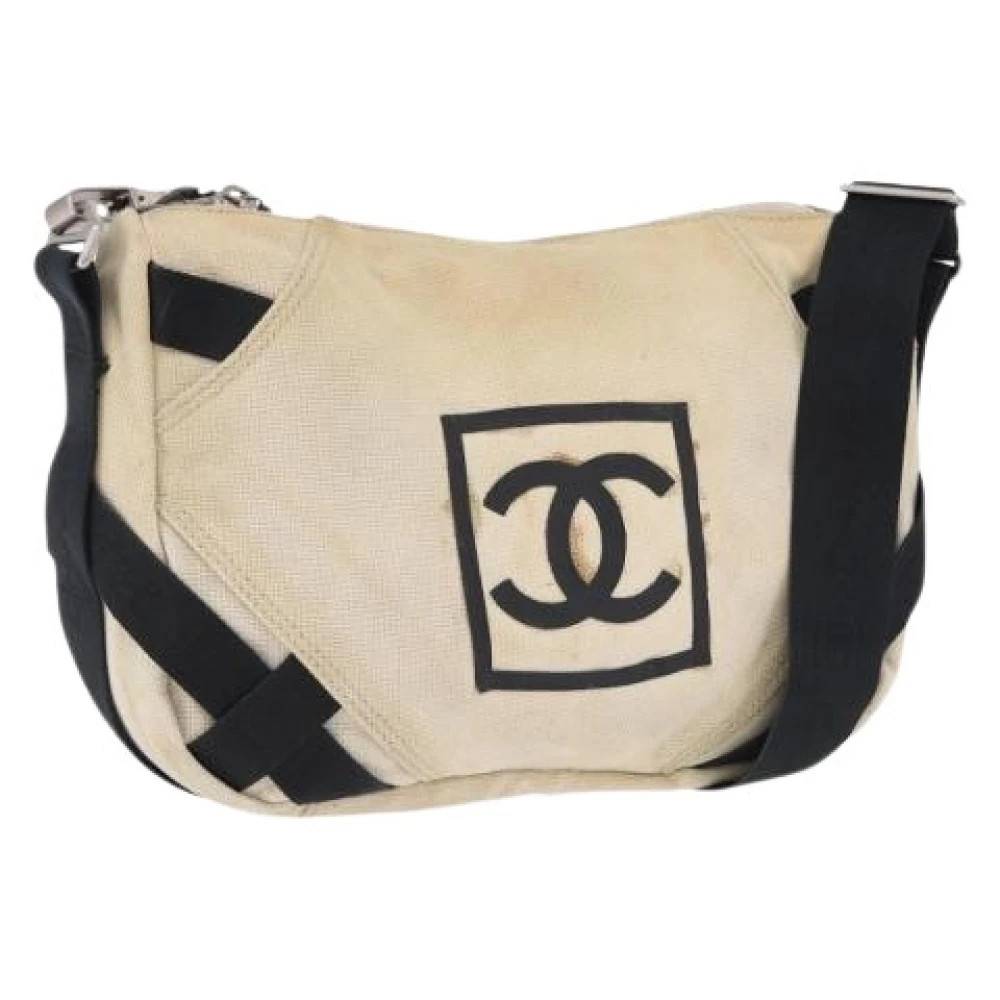 Chanel Vintage Pre-owned Vintage Canvas Shoulder Bag - Vintage - Dame - Beige - ONE SIZE - Uld