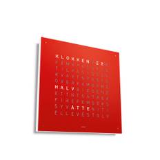 Qlocktwo - Qlocktwo Earth 45 Stainless Steel - Red Pepper, NO - Klockor - Biegert &amp; Funk - Röd