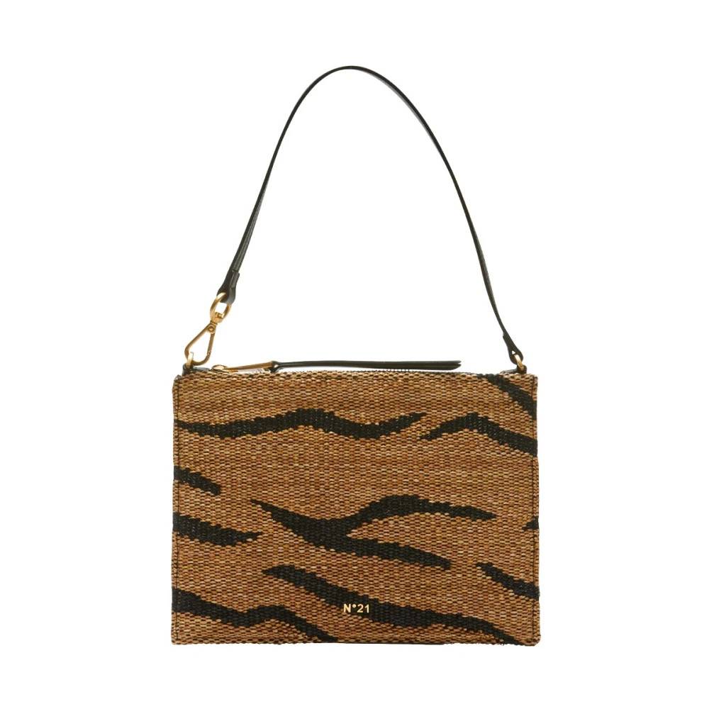 N21 Flad Clutch Taske - Tasker - Dame - Flerfarvet - ONE SIZE - Bomuld