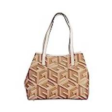 Guess Vikky Tote, Damväska, Taupe Logo, Unik, Taupe Logo