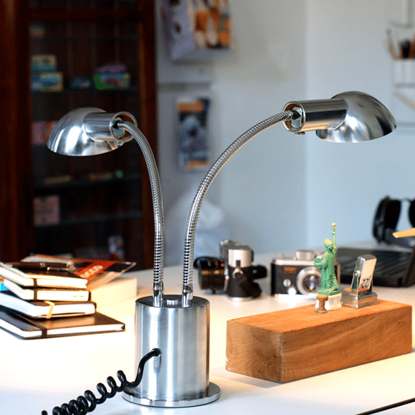BC-2 bordlampe ABC lys - Børstet stål