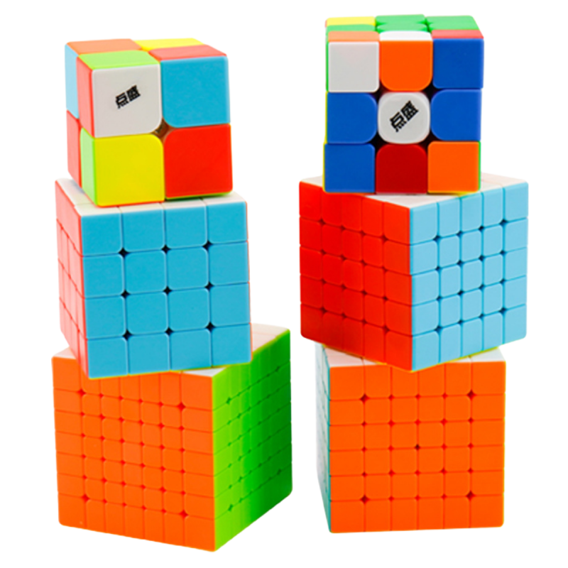 DianSheng 2x2-7x7 Speedcubes Bundle Set Stickerless (6 pcs Magic Cube Combo Pack) - Rubiks Kub