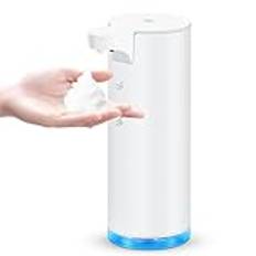 Automatisk tvåldispenser i rostfritt stål - Automatisk tvåldispenser IPX5 vattentät, USB-C laddning, skumtvåldispenser med sensor Infraröd, elektrisk tvålpump för kök och badrum (X8 White)