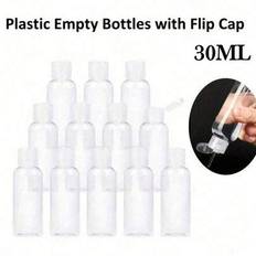 Plastic Travel Bottles, Leak-Proof Squeezable Travel Containers With Flip Tops, Essential Accessories For Travel And Back-To-School, Small Bottles For - Clear - 50ML-6pcs,30ML-6pcs