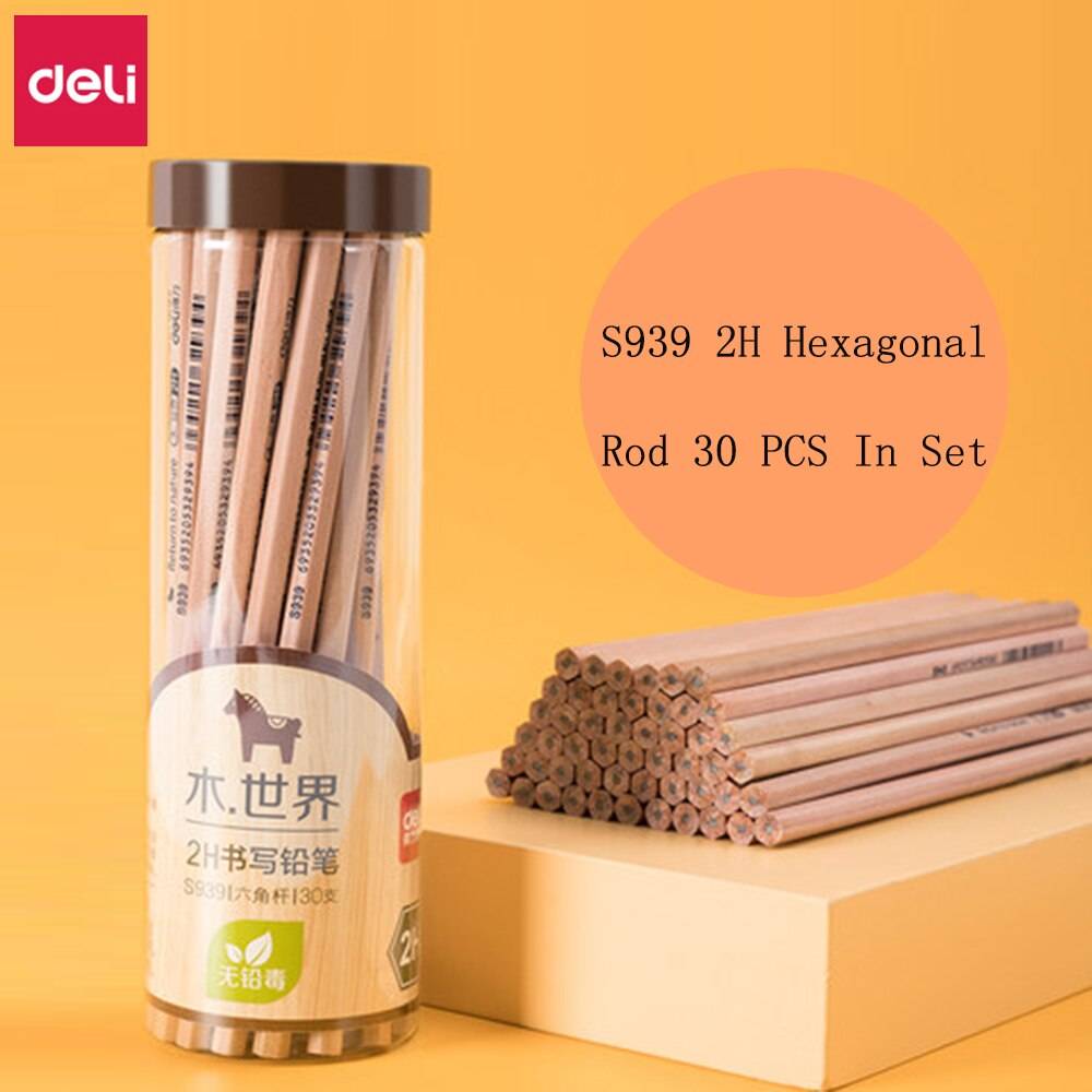 Deli penna student skriva tentamen ritning skiss special penna säkerhetslogg 2b/ hb trä triangel/hexagon stav student brevpapper - 50 st 2h sexkantiga