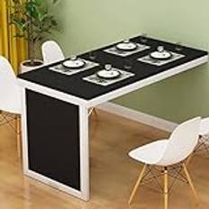 Väggmonterat klaffbord, fällbart bord av L-typ, flytande vikbart skrivbord, väggmonterat bord i trä, nedfällbart flytande skrivbord, platsbesparande hopfällbar arbetsbänk för hem, kontor, studie, kök