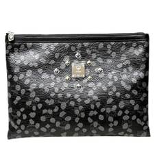 MCM Pre-owned, Vintage , Herre, Sort, ONE SIZE, Læder, Pre-owned Plast clutches
