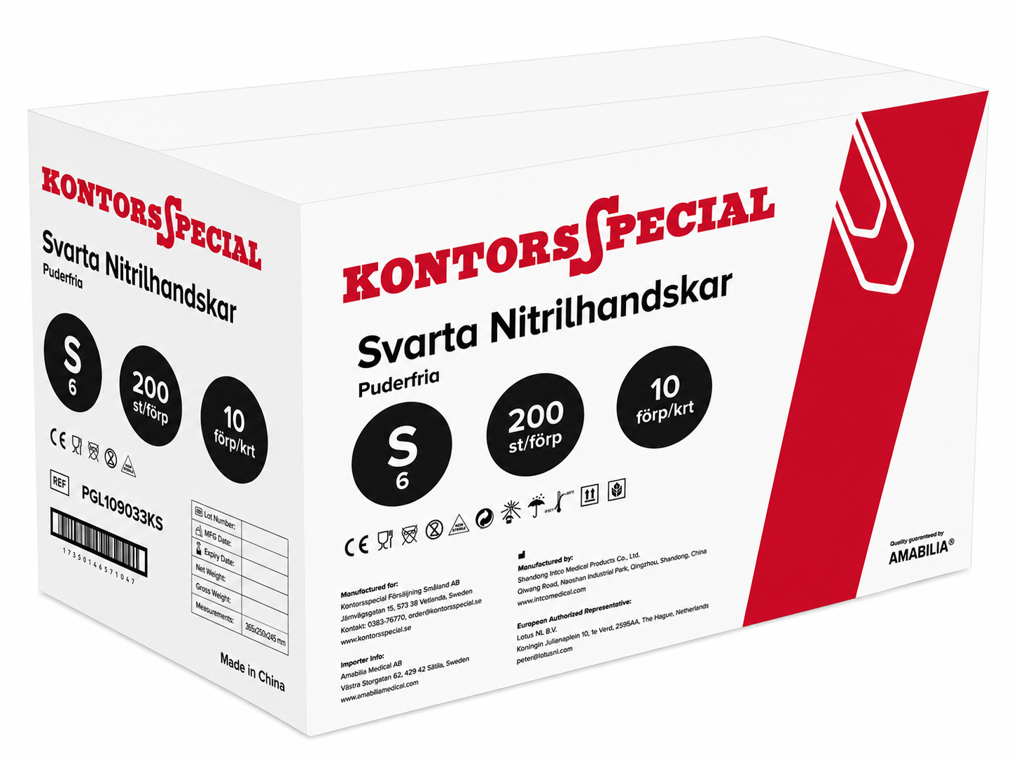 Storpack! Essential Nitrilhandskar Svart (Small) 200/fp