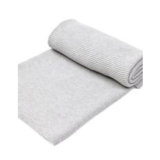 Poetree Kids Ledikantdeken met Zachte Glans Light Grey Melange 100x135cm