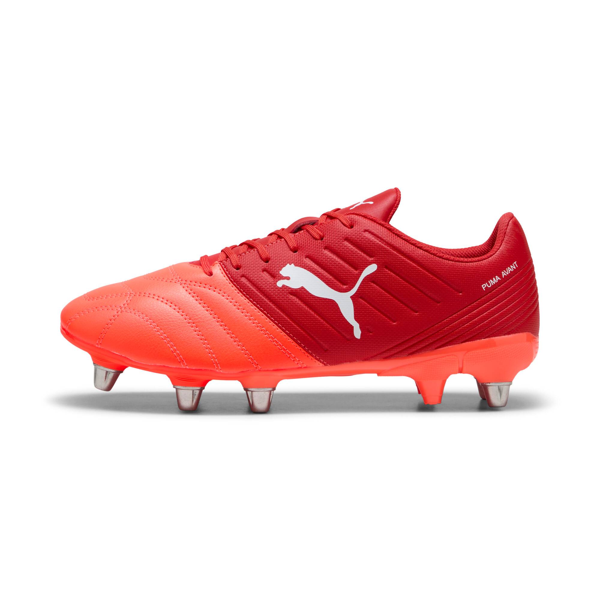 PUMA Avant Rugby Boots Men, Shoes, Red/White/Glowing Red, 45