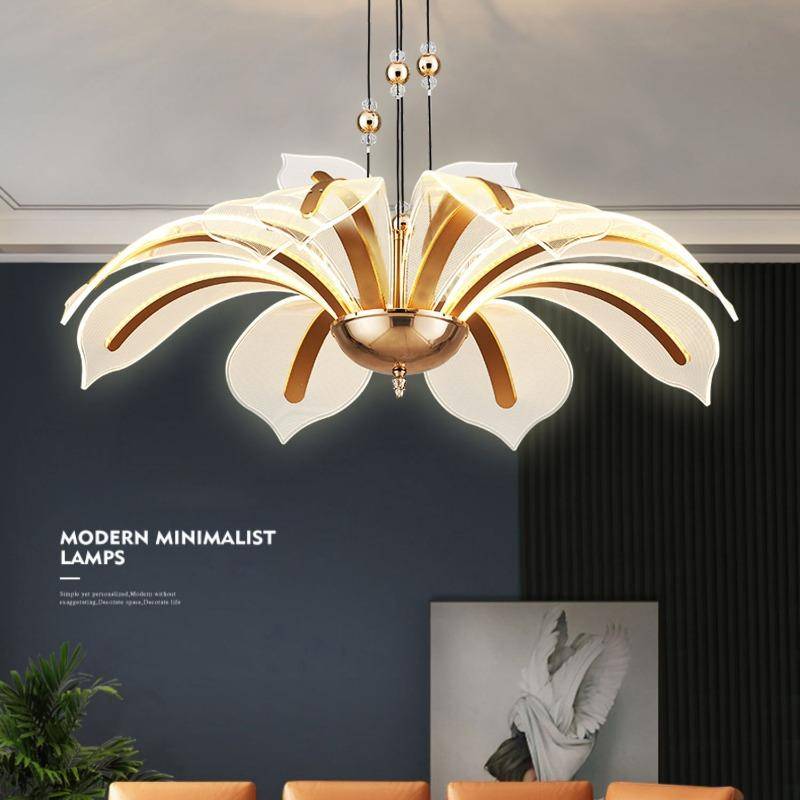 Restauranger Ljuskronor i lätt lyx, Moderna minimalistiska vardagsrumslampor, Minimalistiska belysningsarmaturer för duplexvåning