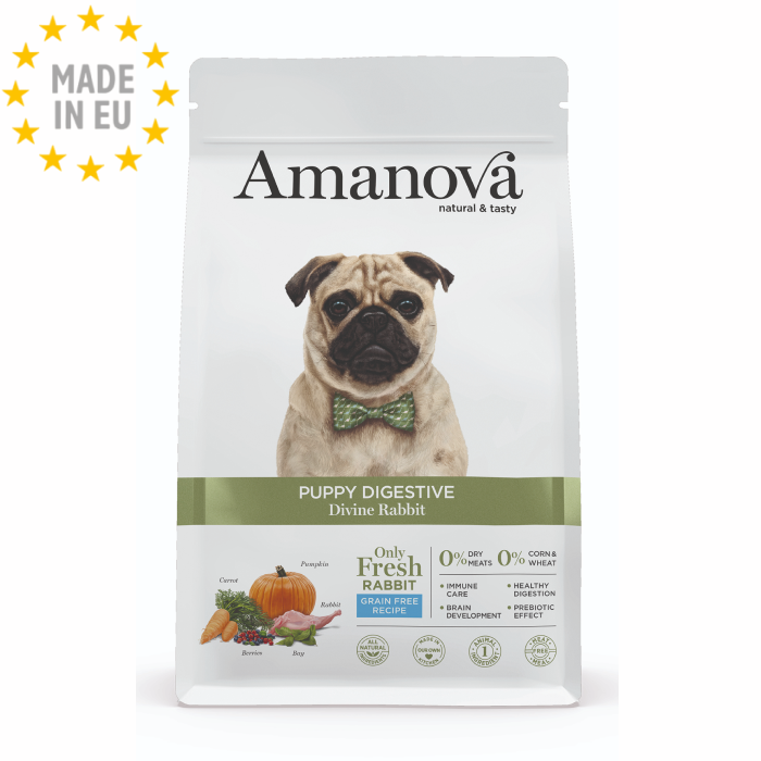 Amanova Skøn Kanin Digestive - Kornfrit hvalpe hundefoder, EU