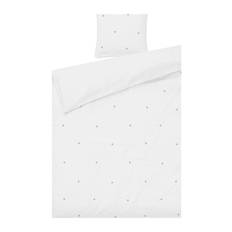 JUNA Daisy Bed Linen 140X220 cm White/Light Blue Dk |White |140X220 cm