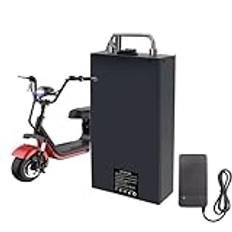 HJGHY 60V 12Ah 20Ah 24Ah 28Ah Motorcykellitiumbatteri 60V Ebike Lithium-ion batteripaket 60V pedalbatteri med batterihandtag och laddare för 0-1700W motorsatser,60v 12ah