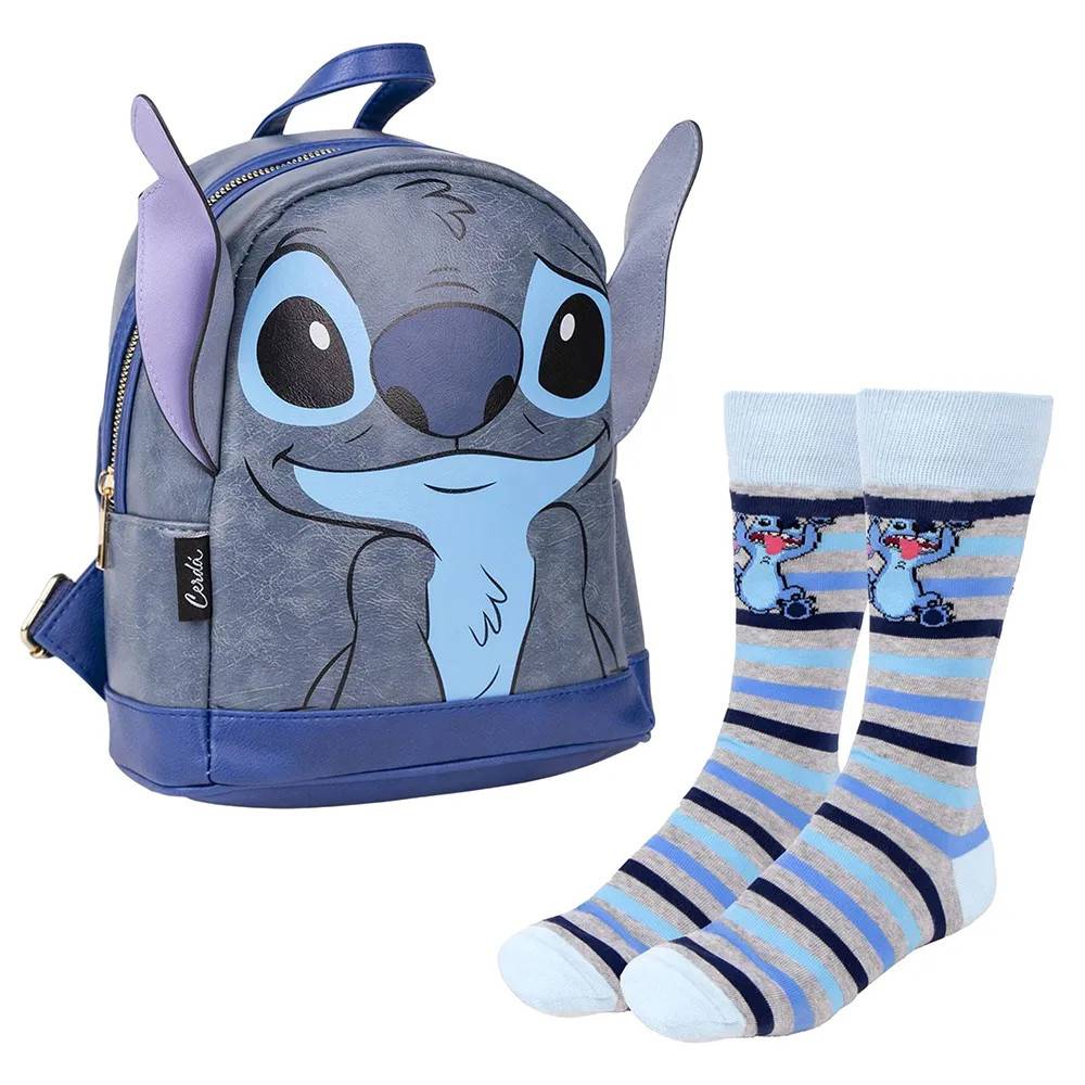 Cerda Stitch Stitch Design Sæt Med Rygsæk Med ører Og Stribede Sokker 5l