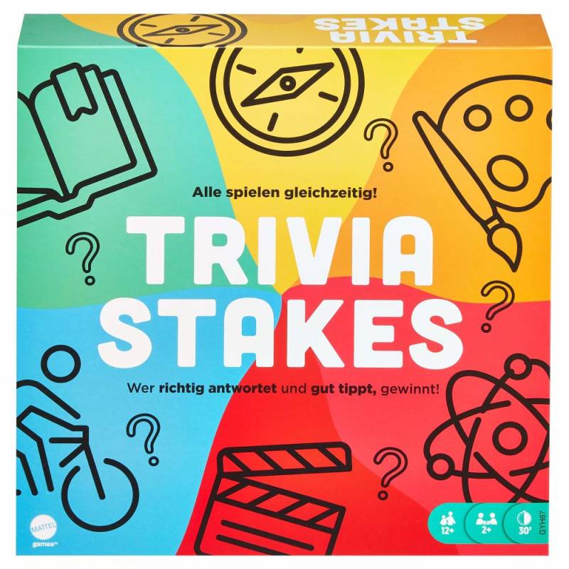 Mattel Games GYH87 - Trivia Stakes, Brettspiel, Quizspiel,...