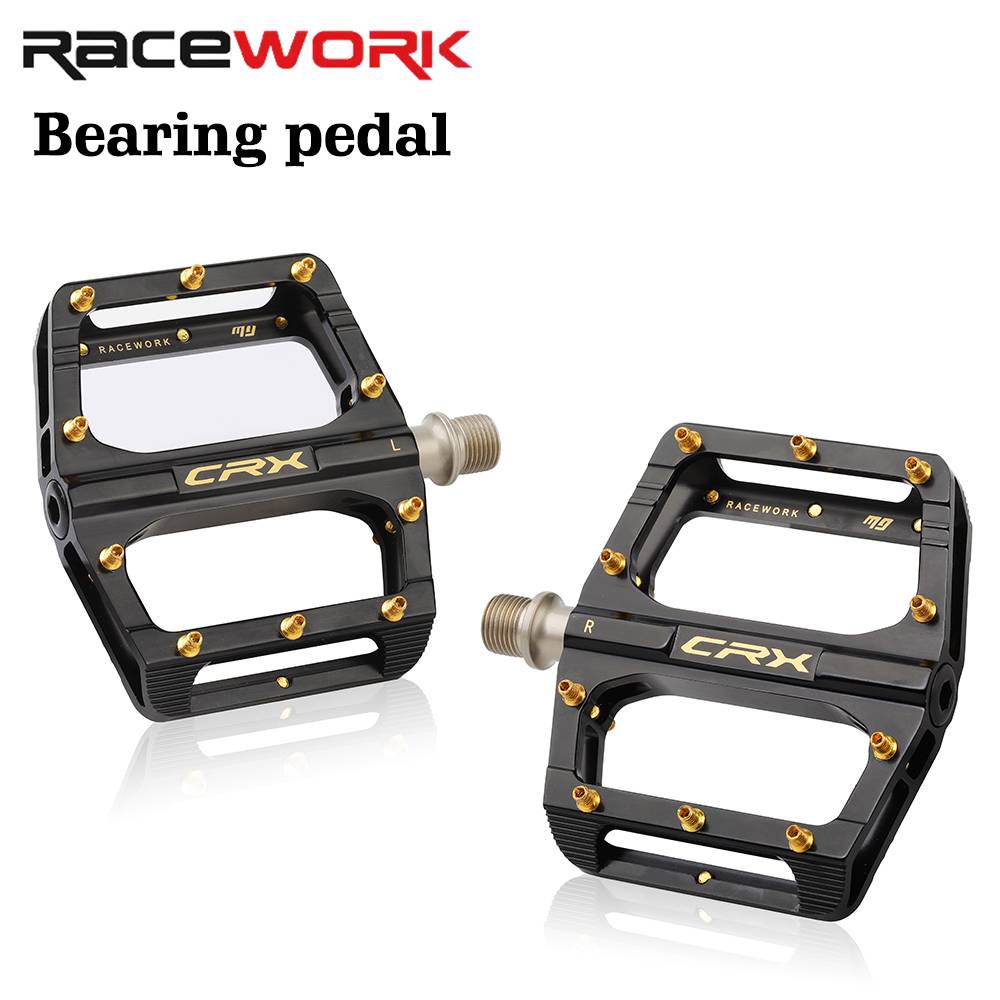 RACEWORK Bicycle Pedals Ultralight Sealed Bearing Pedal Non-slip Aluminum Mountain Road Bike Pedals About 340g