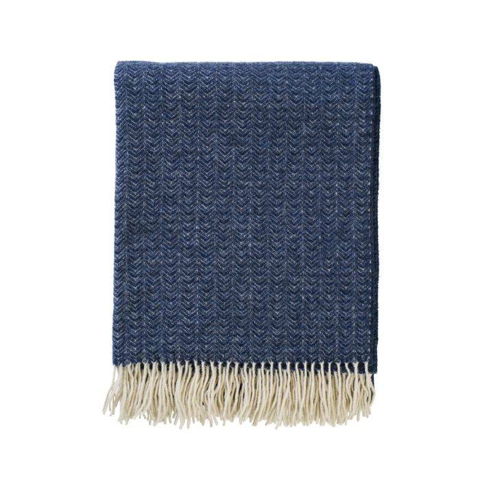 Uldplaid - 140x200 cm - Cashmere og merinould - Lucas Dark Denim