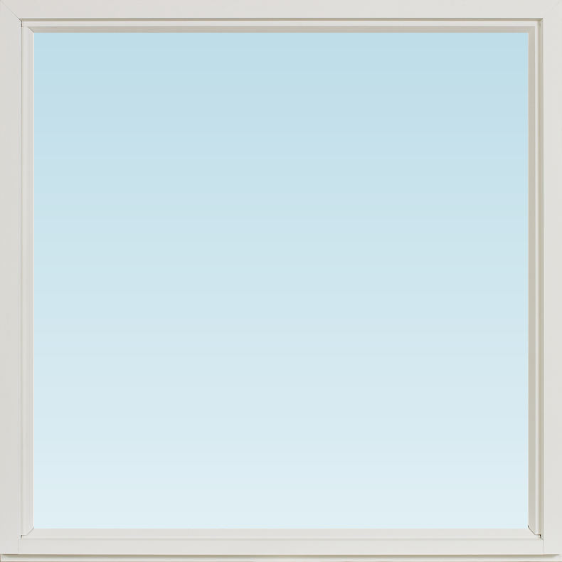 Svenska Fönster SF fast fönster 980x980mm 1-luft, insida trä utsida aluminium, 3-glas  (10x10)