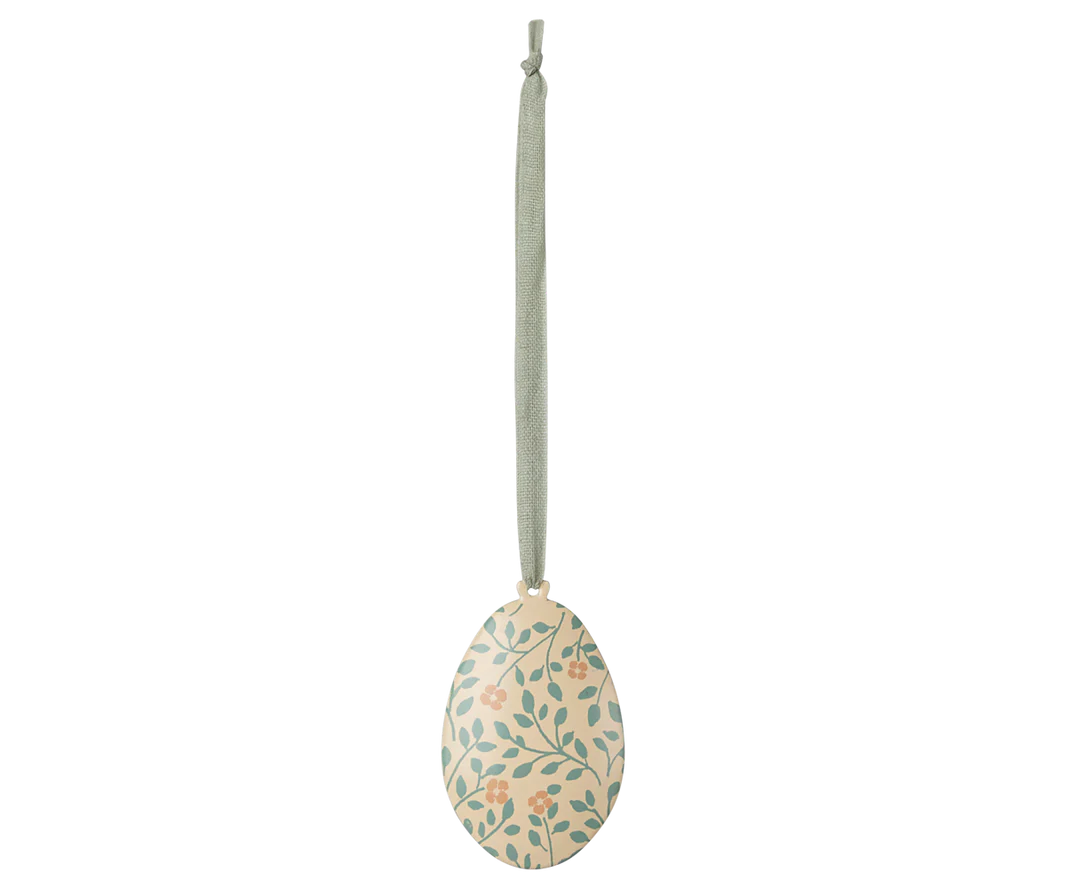 Maileg Påskeæg ophæng, Blade - Mørk mint