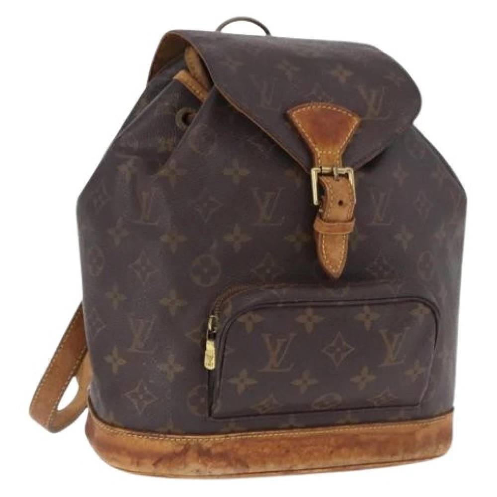 Louis Vuitton Vintage Pre-owned Montsouris MM Rygsæk - Vintage - Dame - Brun - ONE SIZE - Uld