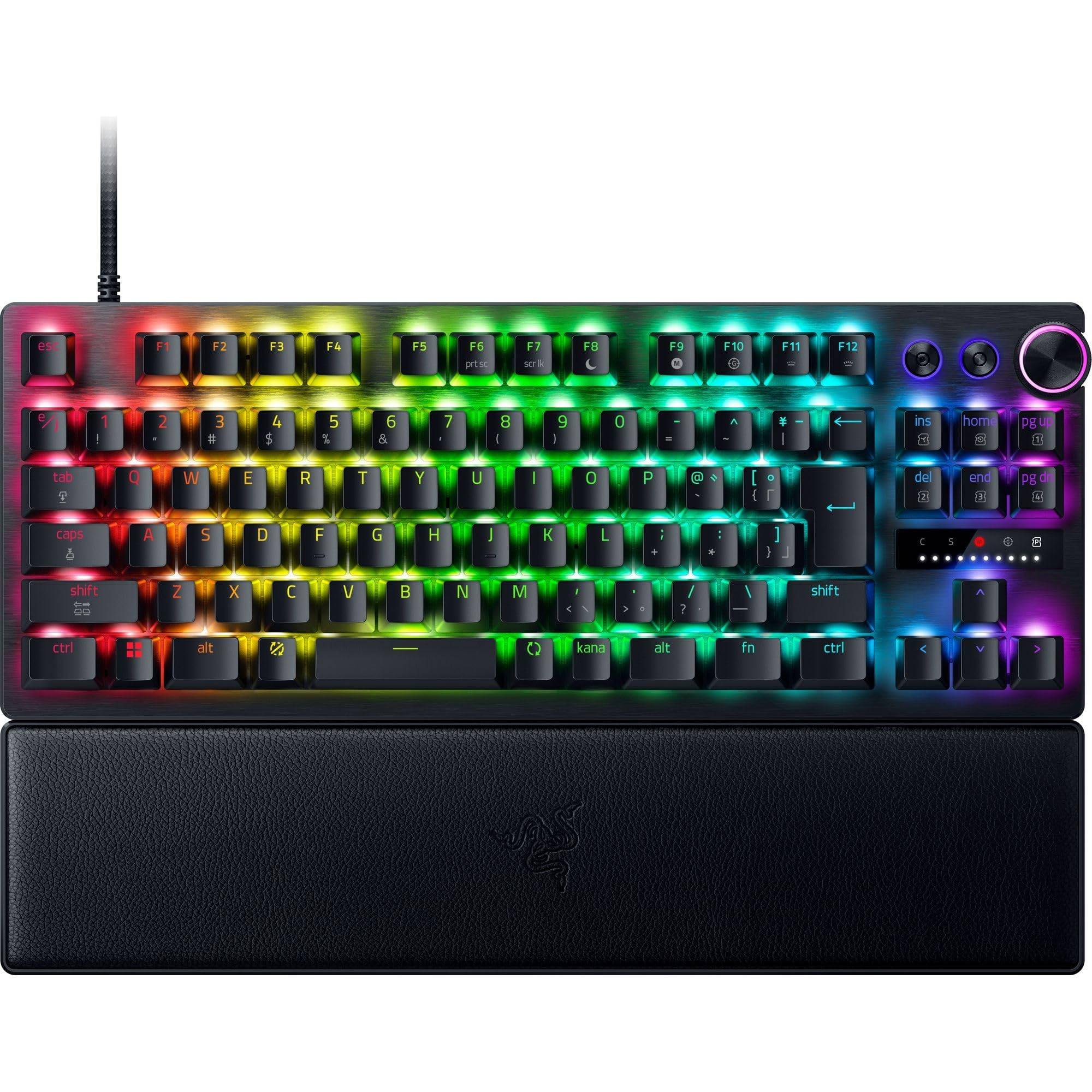 Rapid Trigger Razer Huntsman V3 Pro Tenkeyless 8KHz JP Analog Gaming Keyboard with Adjustable Optical Snap Input Wrist Rest Japanese Japanese