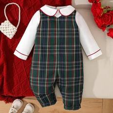 Den klassiska röda och gröna rutiga overallen Kläder för pojkar är speciellt designad för jul- och nyårshelger. Den kombinerar de festliga röda och gr - Multifärgad (6-9M,9-12M,12-18M,18-24M,2-3Y,3-6M)