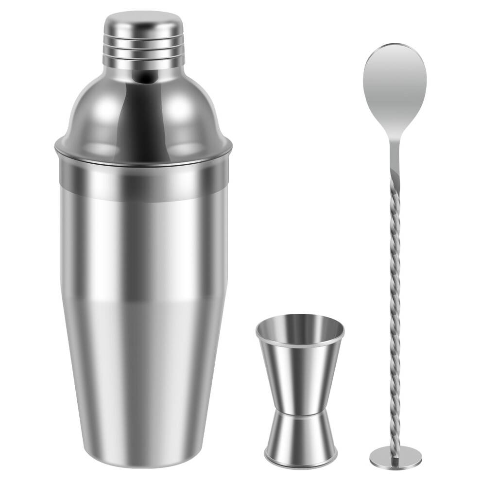 Grusce cocktail shaker sæt rustfrit stål 3 dele